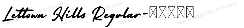 Lettown Hills Regular字体转换